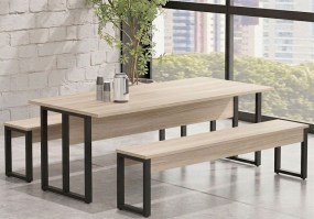 Conjunto_refeitório_com_cadeiras_pé_industrial_preto_tampo_dubai