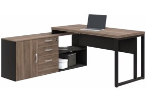 Mesa-reta-com-Credenza-M40-pé-retangular-Nogal-Maranello5