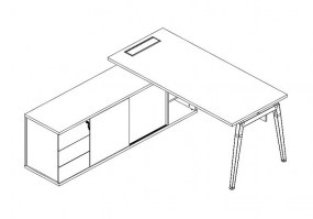 Mesa_Executiva_Esquerda_pé_cavalete_com_madeira_com_armário_lateral_LXP1840_Lexus_Prime_GebbWork5