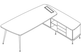 Mesa_gerente_com_armário_orgânico_direito_LXF1818_Lexus_Form_Gebb_Work