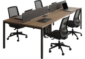 Plataforma_dupla_para_4_lugares_Lexus_Smart_Gebb_Work_Pé_trave_nogal_preto