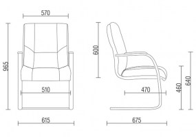 Poltrona-New-Onix-fixa-Frisokar-estrutura-cromada-HS-Móveis